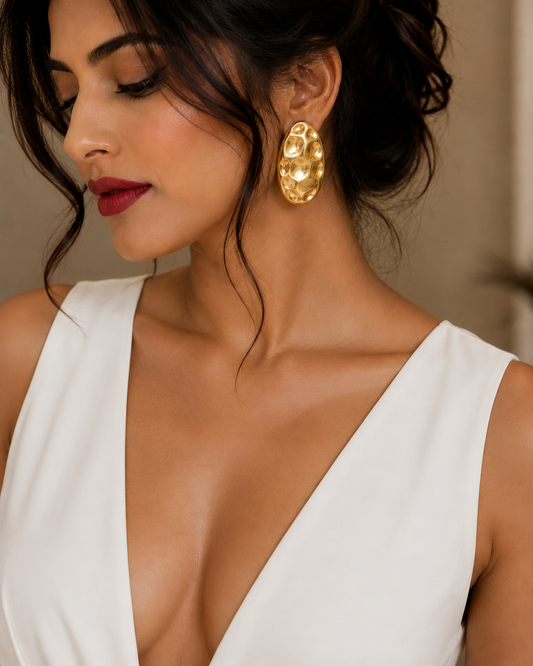 Molten Gold Statement Studs