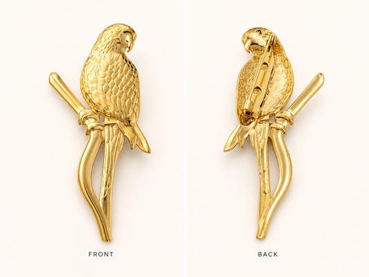 Unisex Golden Perch Brooch