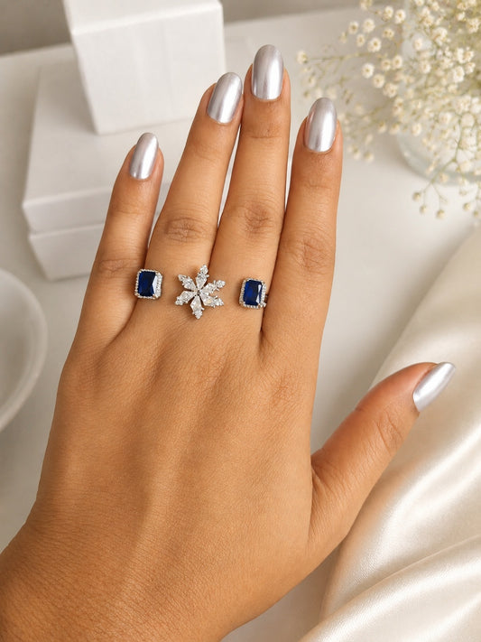 Celestial Spin Double Finger Ring