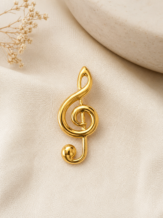 Unisex Symphony Note Brooch