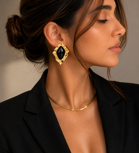 Midnight Relic Statement Earrings
