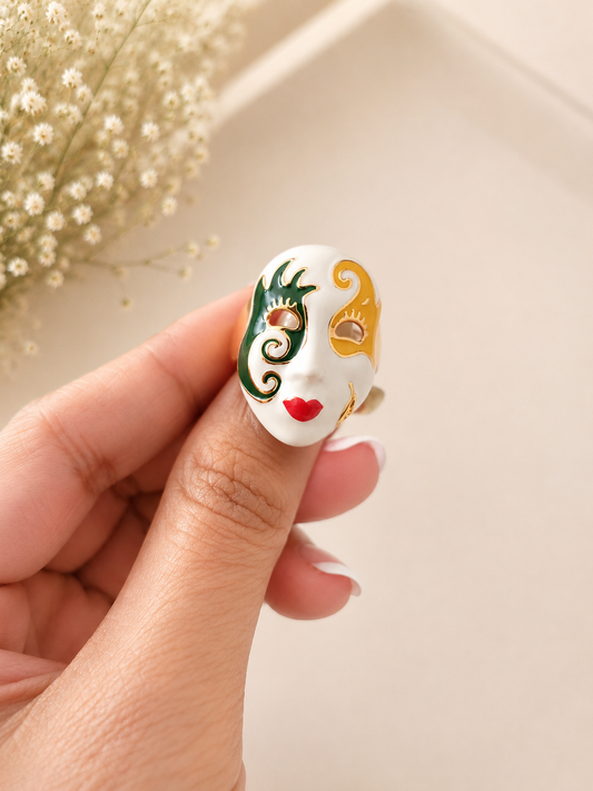Mystique Mask Statement Ring