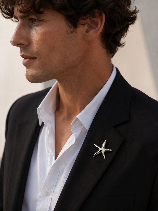 Unisex Starfish Statement Brooch