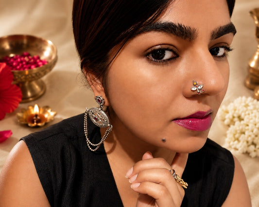 Durga Drishti Statement Nose Pin