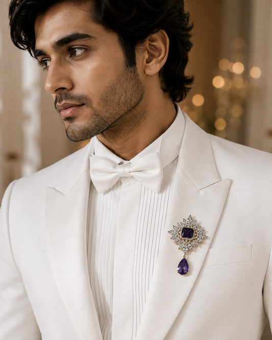 Unisex Imperial Amethyst Brooch