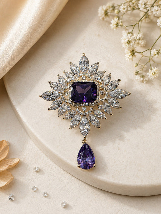Unisex Imperial Amethyst Brooch