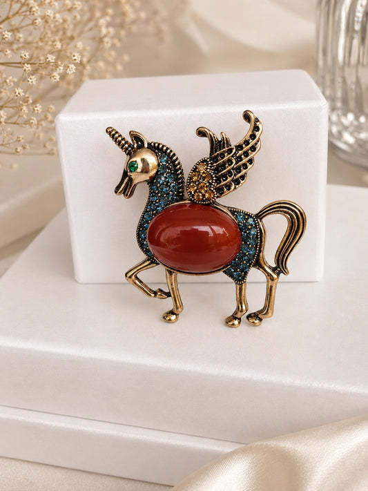 The Enchanted Unicorn Brooch