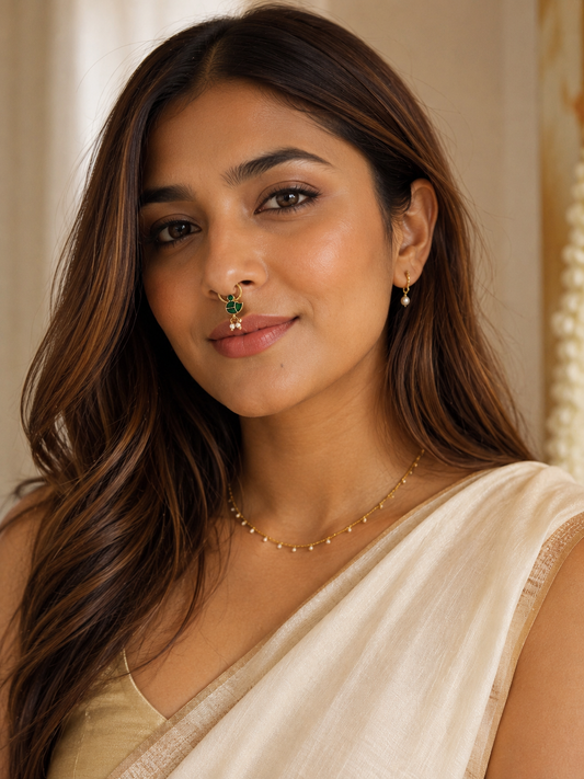 Emerald Gulnaar Septum Ring